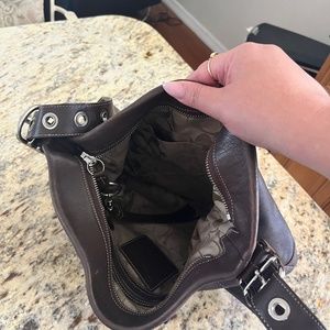 Coach brown leather crossbody